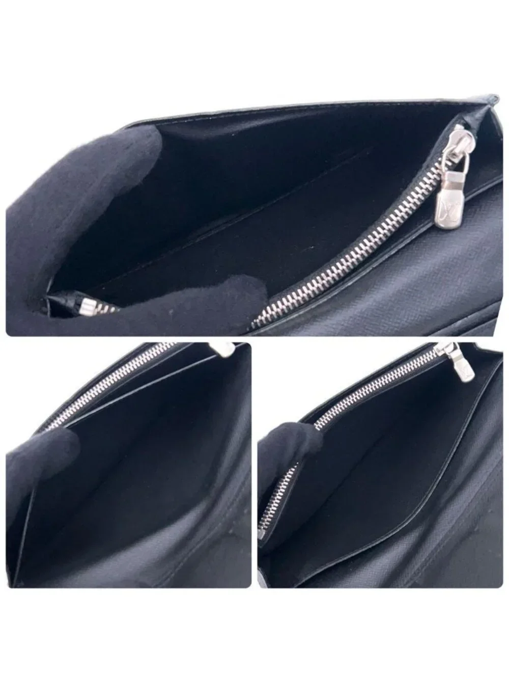Louis Vuitton Epi Portefeuille Brazza Circle Black Yellow Wallet